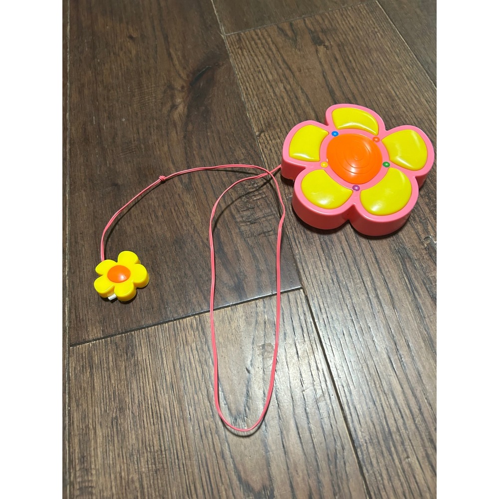 Vtg Kids/Teen Pink Yellow Flower Musical bedroom doorbell y2k bedroom doorbell